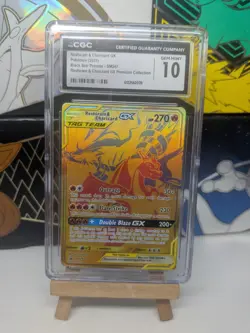 Pokemon - Reshiram & Charizard GX - Sun & Moon Promo - SM247 - CGC 10 Gem Mint - Image 1