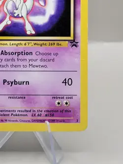 Pokemon Mewtwo WB Black Star Promo #3 READ LP-HP - Image 2
