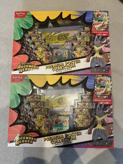 Pokemon Ascended Heroes Premium Poster Mega Lucario & Gardevoir - LOT OF 4 ✅ - Image 2