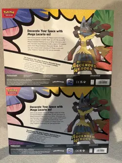Pokemon Ascended Heroes Premium Poster Mega Lucario & Gardevoir - LOT OF 4 ✅ - Image 3