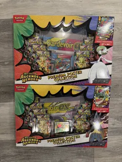 Pokemon Ascended Heroes Premium Poster Mega Lucario & Gardevoir - LOT OF 4 ✅ - Image 4