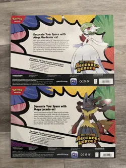 Pokemon Ascended Heroes Premium Poster Mega Lucario & Gardevoir - LOT OF 4 ✅ - Image 5