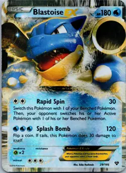Pokemon XY Base Set Blastoise EX 29/146 Ultra Rare Holo - Image 1