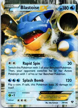 Pokemon XY Base Set Blastoise EX 29/146 Ultra Rare Holo - Image 2