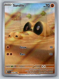 Sandile Pokemon TCG Scarlet Violet Full Art Illustration Rare 216/198 Holo - Image 1