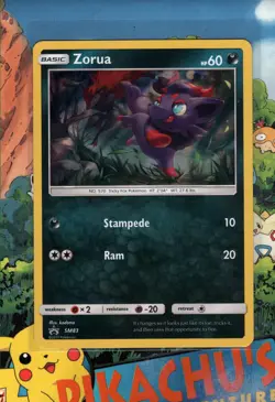 Pokemon TCG Zorua SM83 Holo Black Star Promo NM/M - Image 1