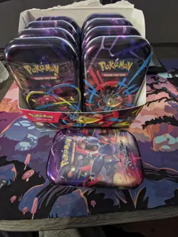 Pokemon Mega Evolutions Destined Rivals/Mega Heroes Mini Tin Display (7 Tins) - Image 1