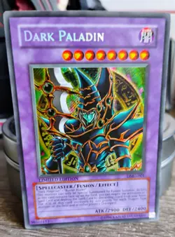 Yugioh Card TCG Dark Paladin DMG-001 Secret Rare Limited Edition Holo LP 1996 - Image 1