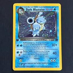 1st Edition Dark Blastoise 3/82 Team Rocket Holo Rare Pokemon Card - Image 1