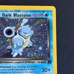 1st Edition Dark Blastoise 3/82 Team Rocket Holo Rare Pokemon Card - Image 3