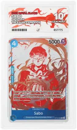 ACE 10 Sabo OP10-049 Treasure Campaign Promo – One Piece Card – Gem Mint - Image 1