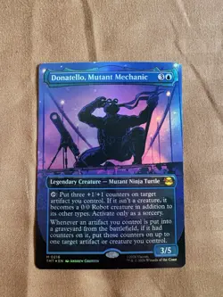 Donatello Mutant Mechanic Borderless Foil Ninja Turtles Magic The Gathering - Image 1