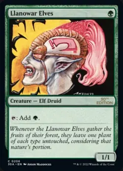 Llanowar Elves 30th Anniversary NM MTG - Image 1