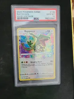 2020 Pokemon Rayquaza Vivid Voltage PSA 10 Gem Mint Card #138 - Image 1