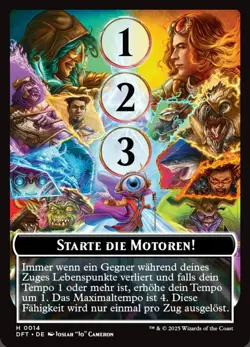 Magic MtG Atherdrift Spielstein - Starte die Motoren! Maximaltempo Deutsch NM - Image 1