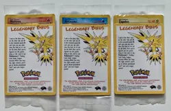 POKEMON VINTAGE LEGENDARY BIRDS MOVIE PROMO CARD SET ***CORRECTED VERSION*** - Image 1