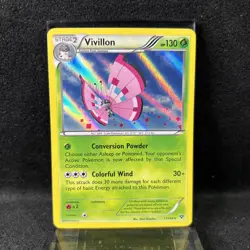 Vivillon 17/146 XY Base Set Holo Rare Meadow Pink 2014 Nintendo Pokemon Card NM - Image 1