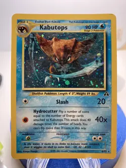 Kabutops 6/75 Holo Rare Neo Discovery Unlmited Pokemon TCG 2000 Card LP - Image 1