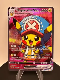 Pikachu One Piece Chopper Cosplay Cute Doujin ACG HOLO Fan Art Card - Image 3