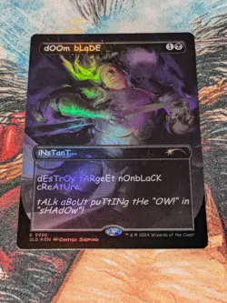 MTG Foil Doom Blade Secret Lair SAnS MERcY Spring 2024 - Image 1