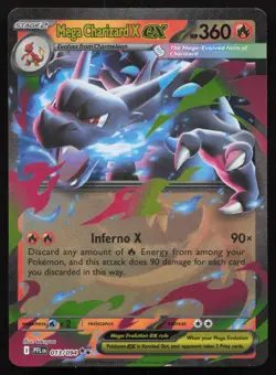 Mega Charizard X ex 013/094 PFL Phantasmal Flames Pokemon - LP - Image 1