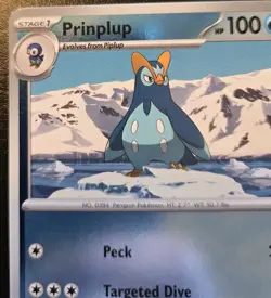 Prinplup 028/094 Reverse Holo Common Phantasmal Flames Pokemon TCG - Image 2