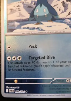 Prinplup 028/094 Reverse Holo Common Phantasmal Flames Pokemon TCG - Image 4