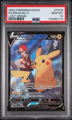 PSA 10 Pikachu V TG16/TG30 Trainer Gallery Lost Origin English Pokemon Gem - Image 1