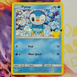 Piplup Holo McDonalds 25th Anniversary Promo 20/25 NM Pokemon TCG - Image 1