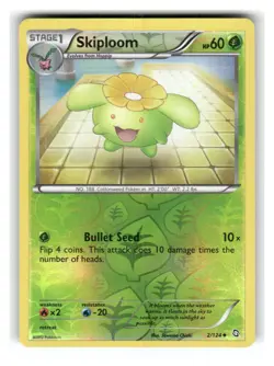 Skiploom 2/124 Uncommon Dragons Exalted Pokemon Reverse Holo Lightly Played - Image 1