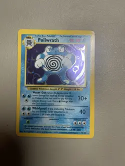 Pokemon TCG Poliwrath Holo Rare base Set - Image 1