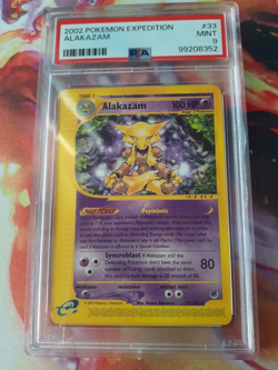 Pokemon TCG Expedition Alakazam Rare #33 2002 PSA 9 Mint - Image 1
