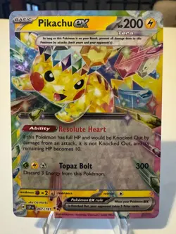 Pikachu Ex 57/191 Double Rare Pokemon Surging Sparks - Image 1