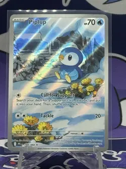 Piplup Full Art / Illustration Rare – Beautiful Snow Scene – Pokemon TCG NM - Image 1