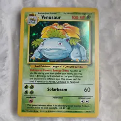 Pokemon Venusaur 15/102 Base Set Holo Rare 1999-2000 100 HP Solarbeam - Image 1