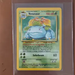 Pokemon Venusaur 15/102 Base Set Holo Rare 1999-2000 100 HP Solarbeam - Image 2