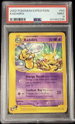 2002 Pokemon Expedition 84 Kadabra PSA 9 Mint - Image 1
