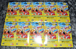 One Piece Adventure On Kami’s Island OP15-EB04 Sleeved Booster Pack 10 Pack Lot - Image 1