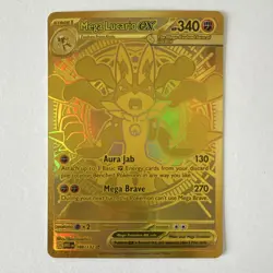 Mega Lucario ex 188/132 Gold Hyper Rare Pokemon Mega Evolution TCG - Mint - Image 1