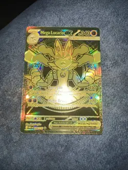 Mega Lucario EX 188/132 - Gold Rare - Mega Evolution Base Set - Pokemon TCG - Image 1