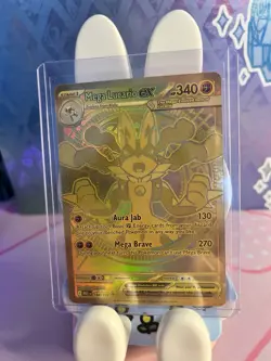 Pokemon TCG Mega Lucario EX Gold Secret Rare Card 188/132 Mega Evolution - Image 2