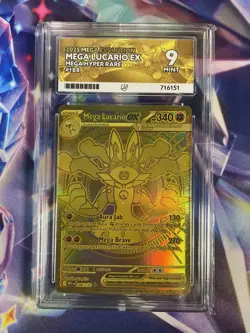 Pokemon TCG - Gold Mega Lucario EX Hyper rare 188/132 ACE 9 Mega evolution - Image 1