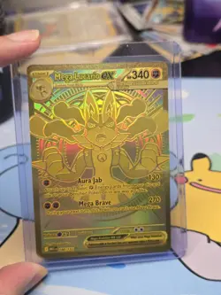 Pokemon TCG Mega Lucario EX Gold Secret Rare Card 188/132 Mega Evolution MINT! - Image 1