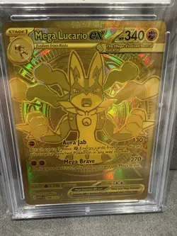 Pokemon TCG - Gold Mega Lucario EX Hyper rare 188/132 ACE 9 Mega evolution - Image 3