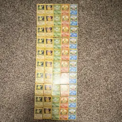 Pokemon TCG Base Set Wizards Pikachu Bulbasaur Charmander Squirtle Lot 50 Cards - Image 1