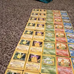Pokemon TCG Base Set Wizards Pikachu Bulbasaur Charmander Squirtle Lot 50 Cards - Image 5