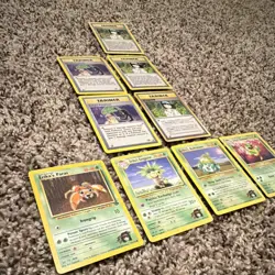 Pokemon TCG Gym Challenge Wizards Erika Paras Victreebel Lot 9 Cards - Image 3