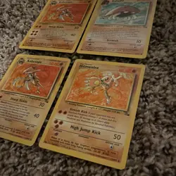 Pokemon TCG Fossil Wizards Kabuto Kabutops Hitmonlee Lot 4 Cards - Image 3