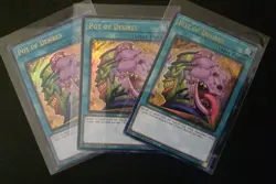 3x Pot of Desires Ultra Rare Playset Yugioh NM - Image 1
