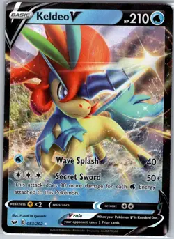 Keldeo V 053/202 SWSH01: Sword & Shield Base Set - Pokemon Card - NM - Image 1